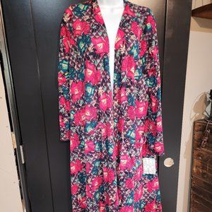 Lularoe Floral Sarah Duster Cardigan Sz L NWT